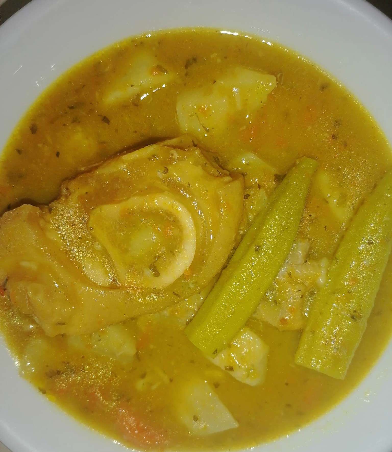 cow heel or bull foot soup