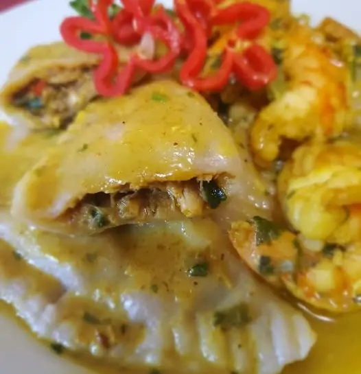 curry crab stuffed dumplings