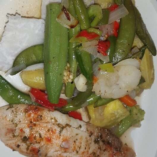 Caribbean Baked Tilapia In Foil With Ochros