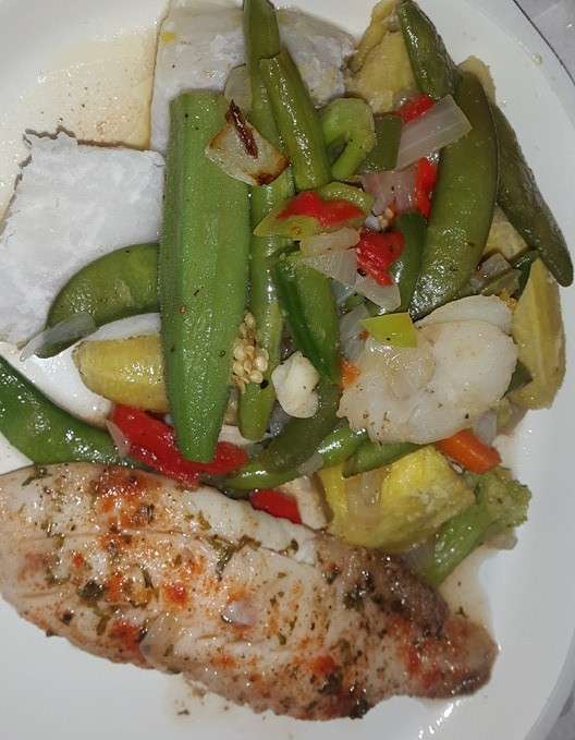 fish and ochro