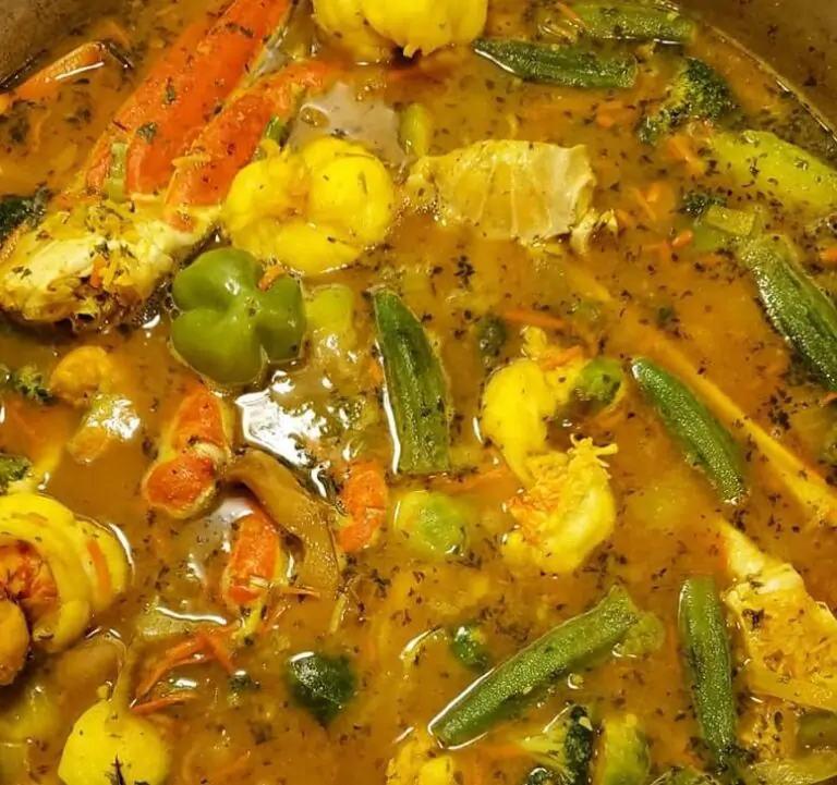 Sea food soup Caribbean style