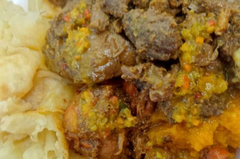 Crockpot Curry Goat-Caribbean Style